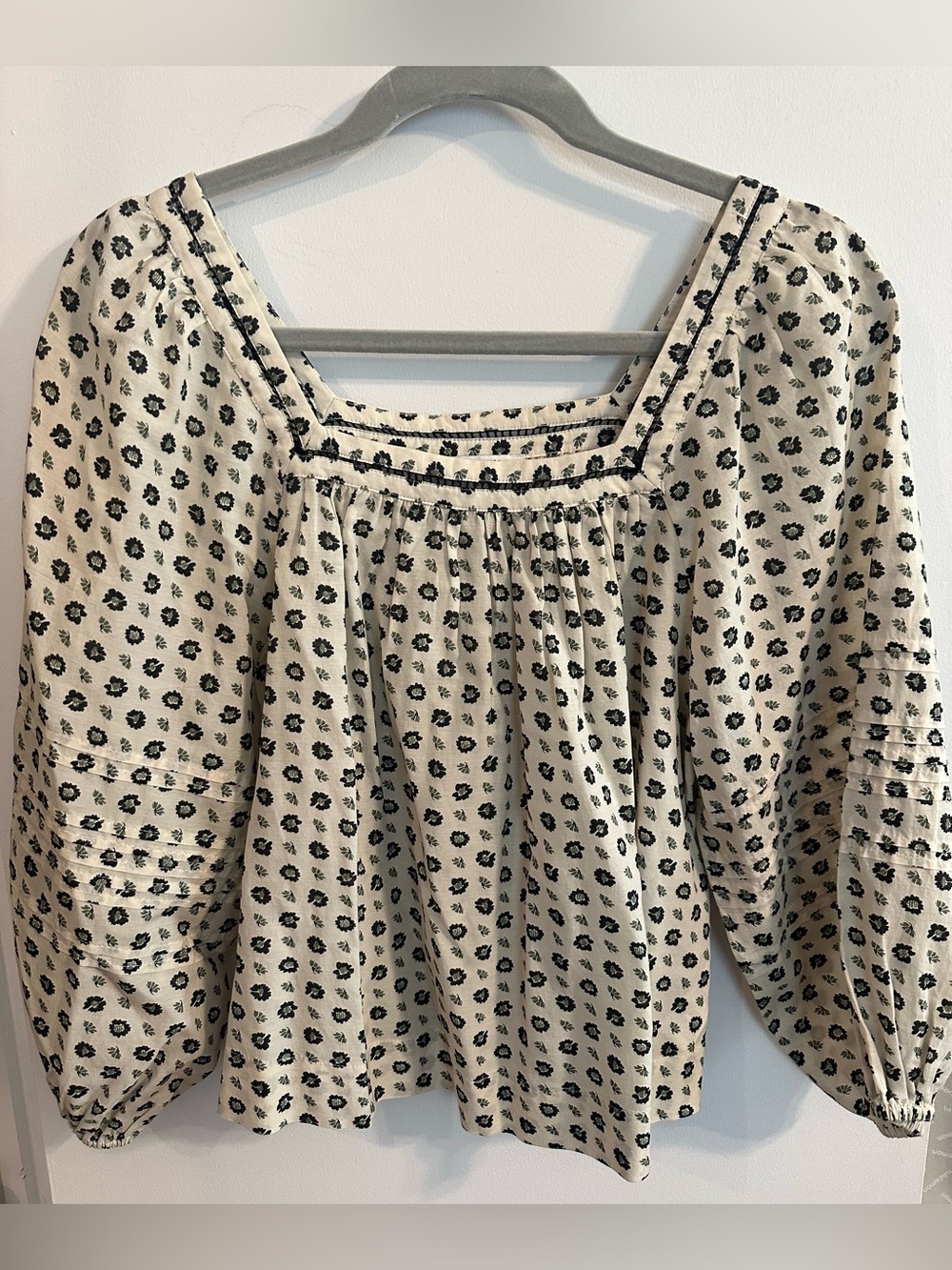 Madewell Square Neck Blouse in XXS